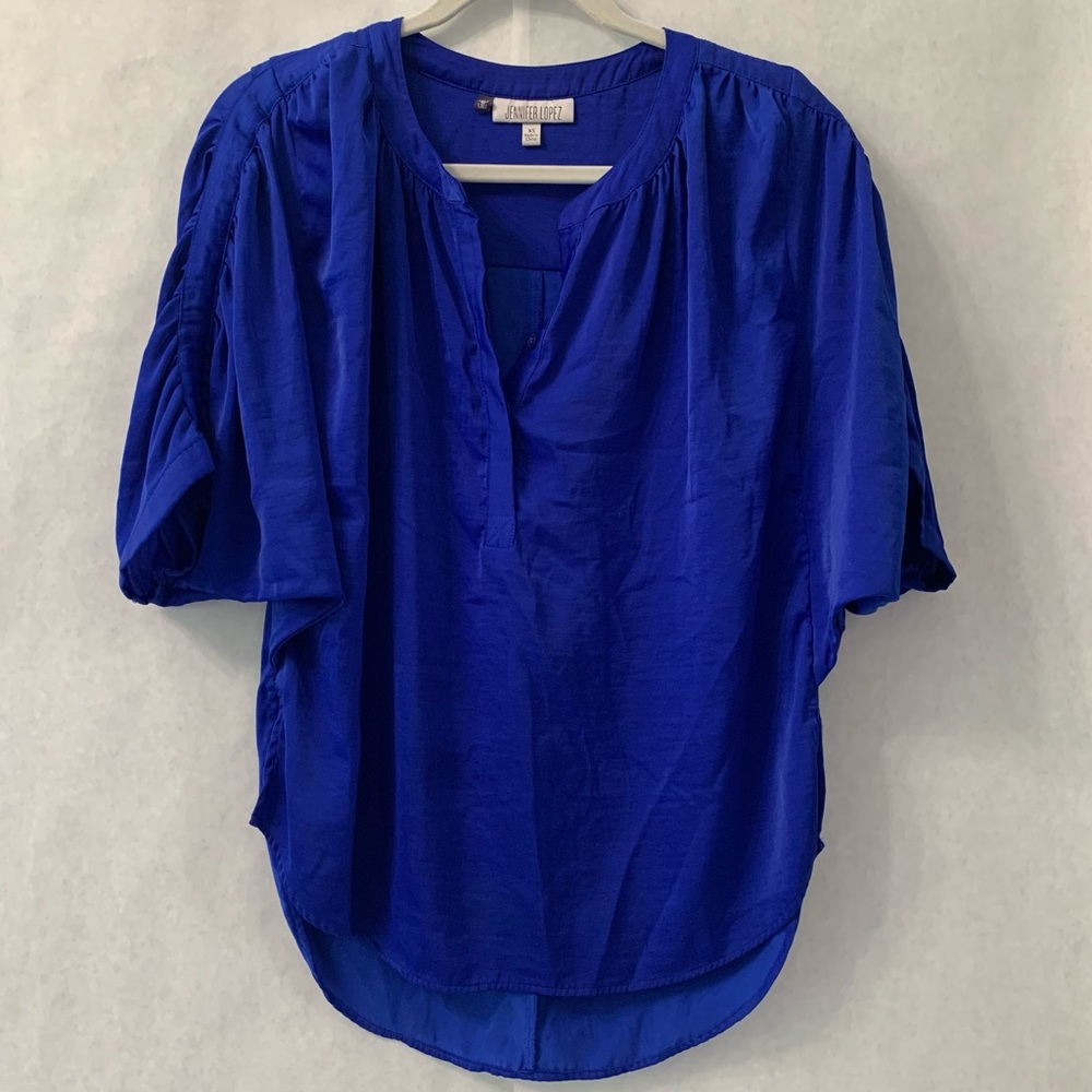 Jennifer Lopez Blue Top Size XSmall Y2K - Picture 1 of 3